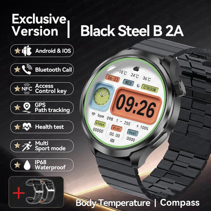 2024 New For HUAWEI Outdoor Sports Smart Watch Men AMOLED Screen NFC GPS Compass Heart rate Waterproof Bluetooth Call SmartWatch