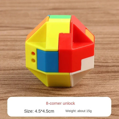 3D Puzzle Luban Lock Keychain Brain Teaser Game Magic Mini Cube Intellectual Children Educational Toys for Kids Adult Antistress