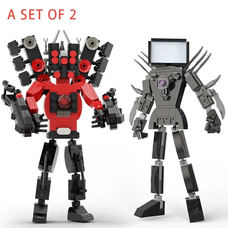 New Skibidi Toilet Weapon Titan TVMan Figure Building Block Toys For Boy Speakerman Bricks DIY Model Toy For Kid Adult Xmas Gift