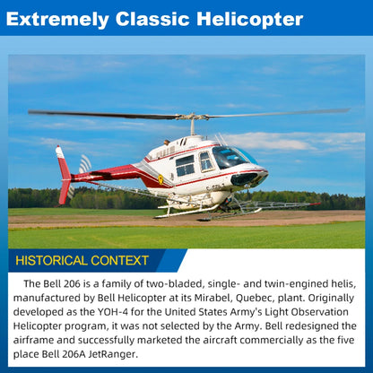 Flywing Bell 206 RC Helicopter V3 6CH GPS Altitude Hold Two Rotor 1:16 RC Scale Helicopter PNP RTF With H1 Flight Control System