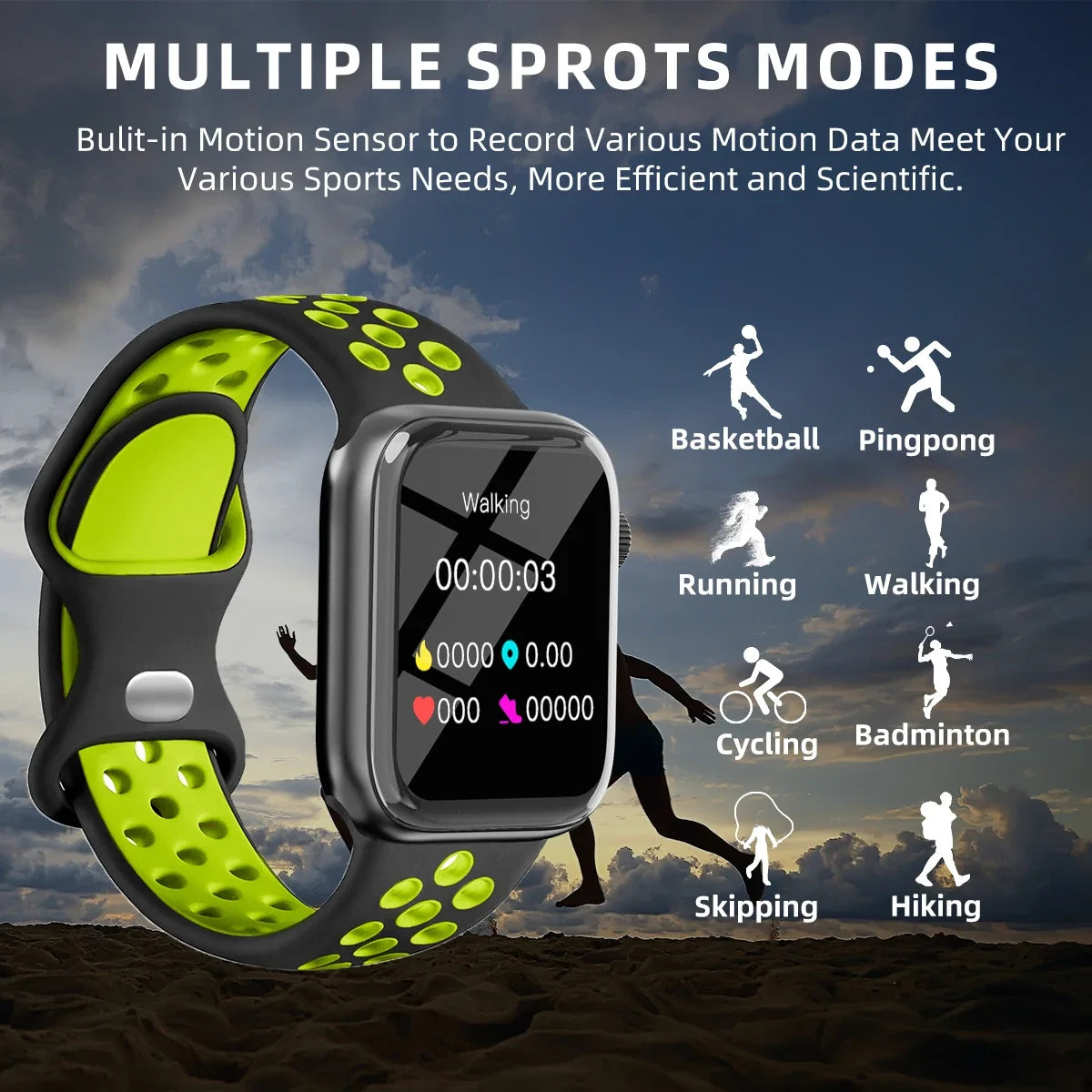 Smart Watch Answer Call Message Music Health Sport Bracelet Fitness Tracker Women Men Series 8 Smartwatch for Android IOS