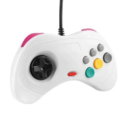 USB Classic Wired Game Gamepad for Segas Saturn Gamepad JoyPad for SEGAs Saturn System Joystick for PC for Mac