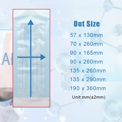 200 PCS Self Sealing Sterilization Pouch Bags for Nail Tools Grade Paper Disposable Dental Tattoo Accessories Tool Storage Bag