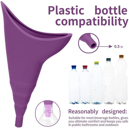 Portable Female Urination Device Reusable Silicone Female Urinal Urine Cup for Women Standing Pee for Outdoor Activities Camping