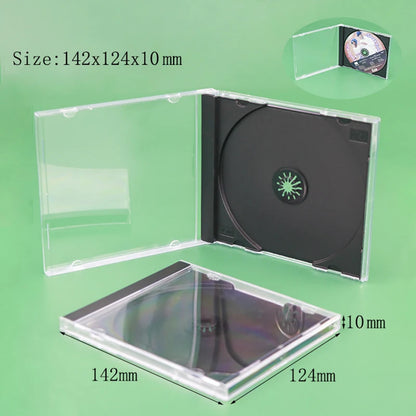 Transparent Plastic DVD Case Portable CD Storage Box CD Package Case Durable DVD Box Thicken Single CD DVD Disc Box Storage Case
