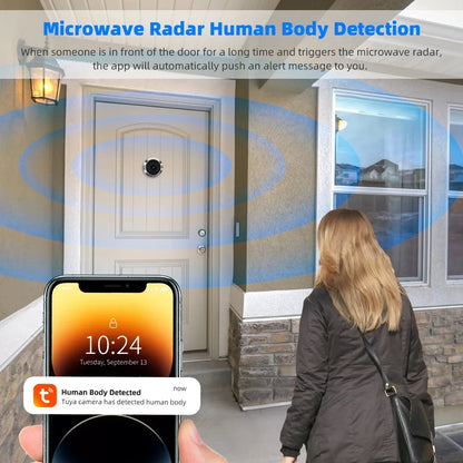 Mini 1080P Tuya Smart Life Home Digital Viewer Peepholes Door Eye WiFi IR No Red Exposure Night Vision Camera 4.3 Inch Monitor