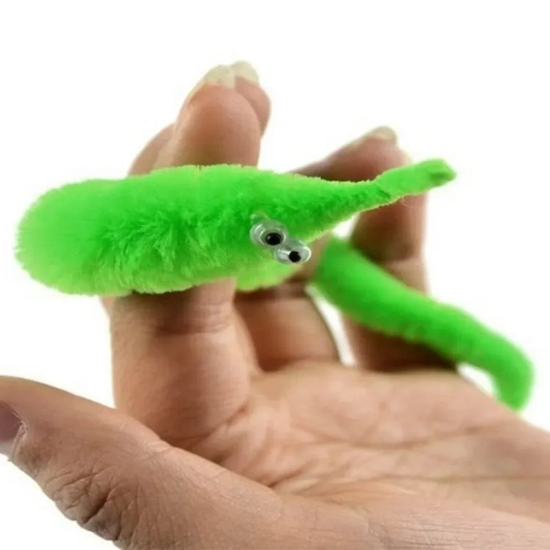 23CM Novelty Funny Props Twisty Magic Worm Trick Toy for Kids Caterpillars on AI Nvisible String Children Party Games Favors