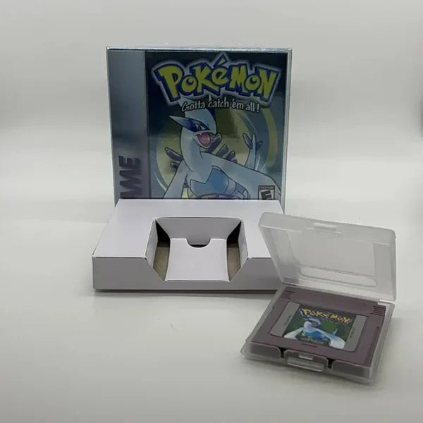 Pokemon Series Blue Crystal Gold Green Red Silver Yellow 7 Versions GBC Game In Box for 16 Bit Video Game Cartridge With Manuals
