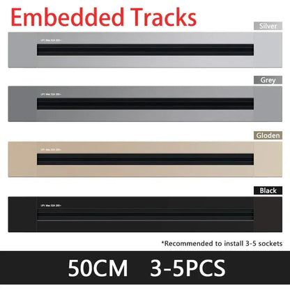 Power Movable Power Track Socket Appliances Popular US/UK/EU/FR Universal Outlets Wall Electrical Plug Adapter with USB/LED