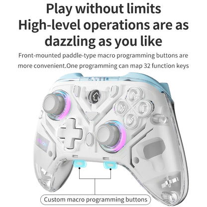 Aolion K10 RGB Wireless Gaming Controller With Charging Dock Gamepad Hall Effect Joystick Trigger For Nintend Switch/PC/Phone