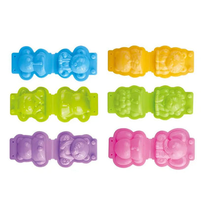 Cartoon 3D Animal Play Dough Molds DIY Creation Tools For Kids Toddlers Various Animal Molds Rolling Pins Clay Dough Accessories