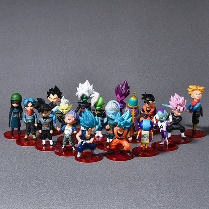 Dragon Ball Z Super Saiyan Son Goku Anime Figure Son Gohan Vegeta Broly Piccolo Majin Buu Set Action Figurine Model Toys Gift