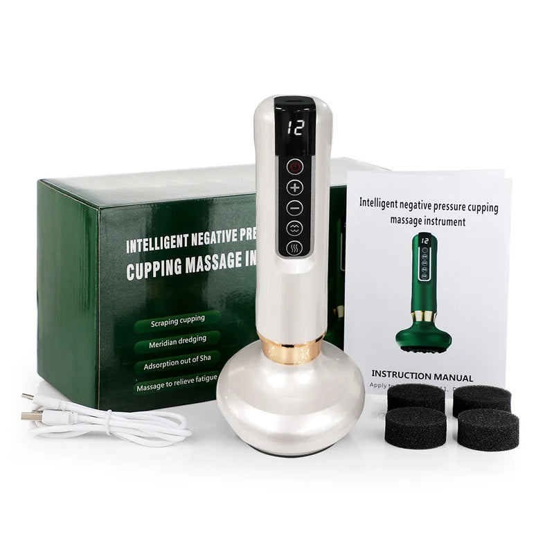 12 Gears Electric Vacuum Cupping Massage Body Cups Anti-Cellulite Therapy Massager for Body Electric Guasha Scraping Fat Burning