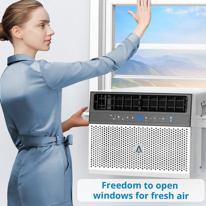 6000 BTU Window Air Conditioner With Washable Filter, Remote Control, Quiet Operation,Fan,Cools Up to 269 Square Feet, 115V/60Hz