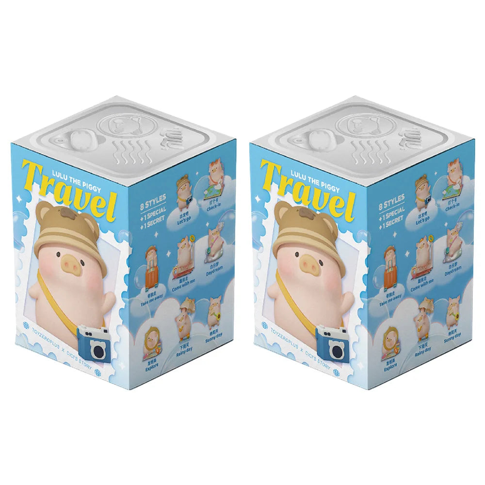 Lulu The Piggy Travel Blind Box Cute Cartoon Mystery Boxes Decor Doll Surprise Bag Child Girl Birthday Gift Desk Ornament Toys