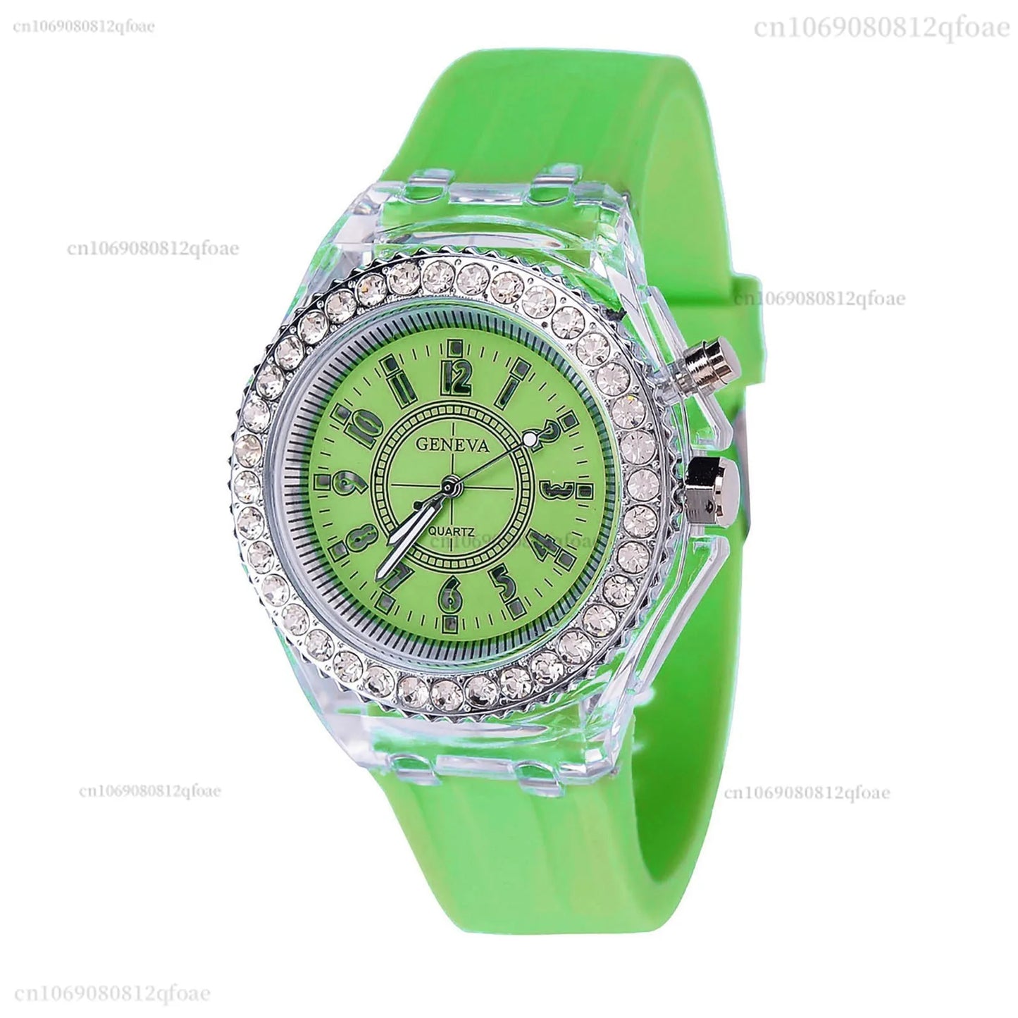 Led Flash Luminous Watch Personality trends students lovers jellies woman men's watches 7 color light WristWatch
