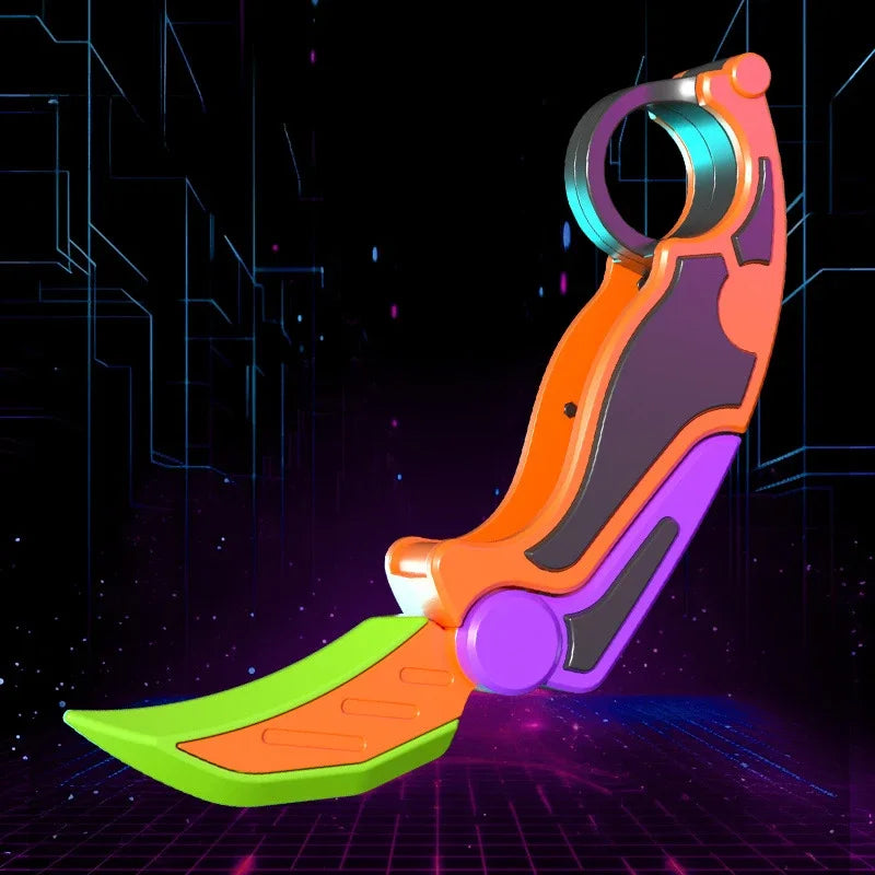 3D Printed Gravity Claw Knife Fidget Toys Plastic Folding Butterfly Knife Adult Stress Relief Toys Novel Children Toy Xmas Gifts