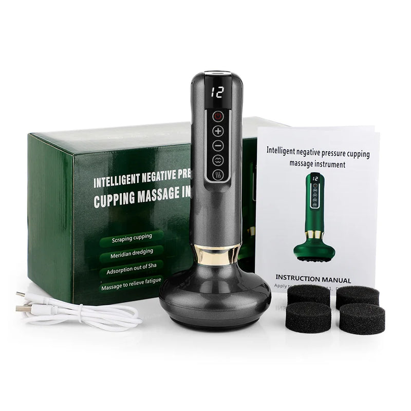 12 Gears Electric Vacuum Cupping Massage Body Cups Anti-Cellulite Therapy Massager for Body Electric Guasha Scraping Fat Burning