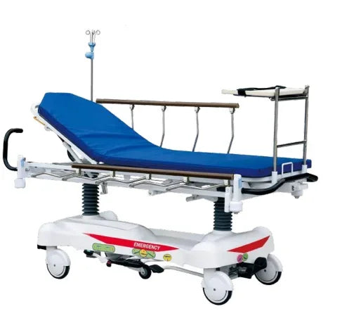 Factory Price Medical Patient Transfer Bed IV Pole Luxurious Hydraulic Patient Stretcher Cart