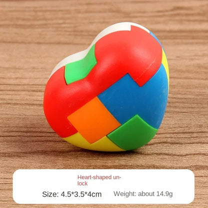 3D Puzzle Luban Lock Keychain Brain Teaser Game Magic Mini Cube Intellectual Children Educational Toys for Kids Adult Antistress