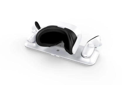 Wireless Charging Dock for Meta Quest 3,RGB Oculus VR Accessories Charger Station Controller Battery Pack, Fit Elite Head Strap