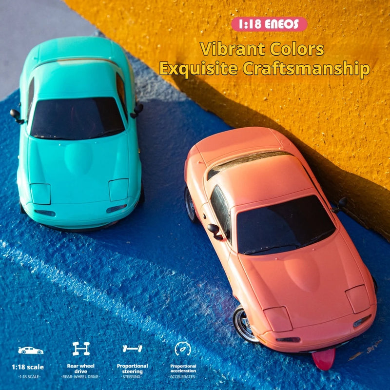 Hot 1:18 Adorable Mx-5 Miata Rx7 Rc Drift Car 2.4g Esp Gyro Flip-Up Light Full Scale Remote Control Toy Car Kid Adult Xmas Gift