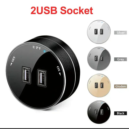Power Movable Power Track Socket Appliances Popular US/UK/EU/FR Universal Outlets Wall Electrical Plug Adapter with USB/LED