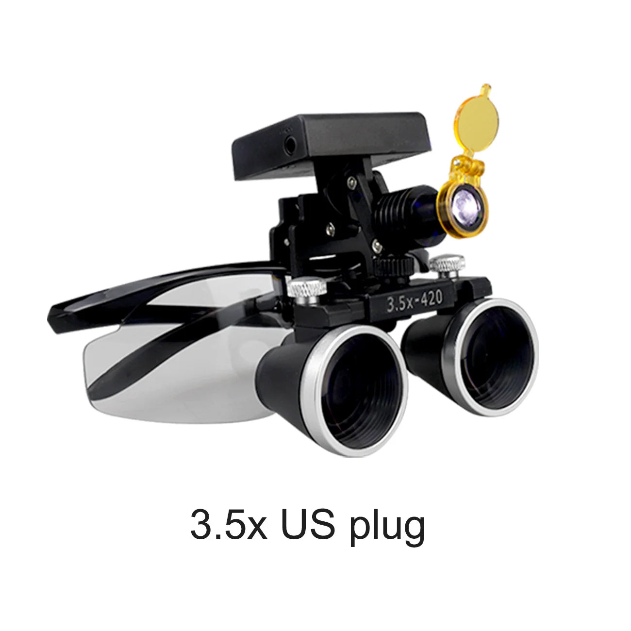 Dental Loupes Dental Magnifier Dental Lab Medical Loupes Magnification Binocular 2.5/3.5x Headlight Wireless  5W Headlamp