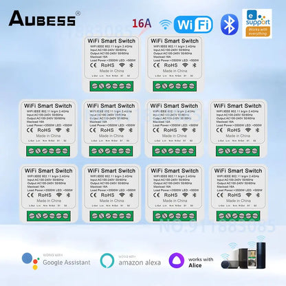 16A EWeLink Wifi MINI Smart Switch Support 2-Way Control Timer Wireless Switch Smart Home Automation Work With Alexa Google Home