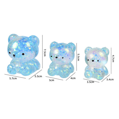 1PC New Maltose Syrup Mini Bear Decompression Ball Toys Cute Animal Anti-stress Fidget Decompression Ventilation Squeeze Toy
