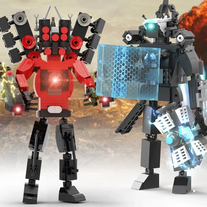 New Skibidi Toilet Weapon Titan TVMan Figure Building Block Toys For Boy Speakerman Bricks DIY Model Toy For Kid Adult Xmas Gift