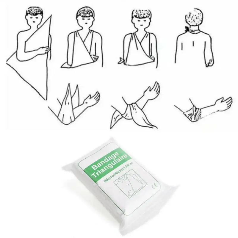 Medical-Burn Dressing Triangular Bandage Wrap Emergency Wound Care First Aid Kit Splint Lashing Head Hand Bandage Survival Gear