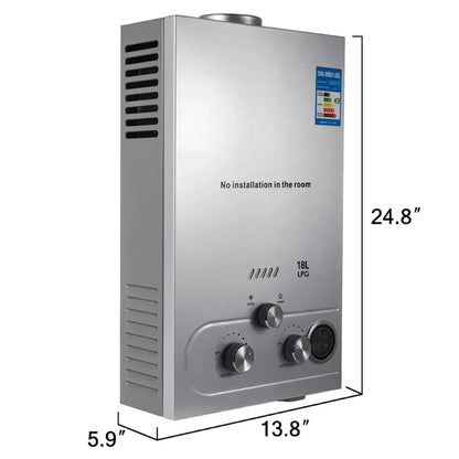 VEVOR 6L 8L 10L 12L 16L 18L LPG  LPG Gas Water Heater Domestic Instant Tankless Propane Tankless Gas Water Heater
