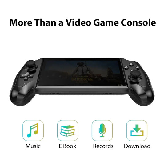 POWKIDDY X20 Handheld Game Console 7”Screen Game Console Rechargeable Video Game Console With 32GB Memory