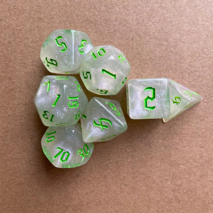 7/10Pcs Double-Colors Polyhedral Dices with Pouch Set D4, D6, D8, D12,D20, D10 for Board Game Role Playing Game Party