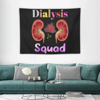 Dialysis Squad Nephrology Kidney Disease Nursing Tapestry Home Decor Accessories Decoration For Bedroom Tapestry