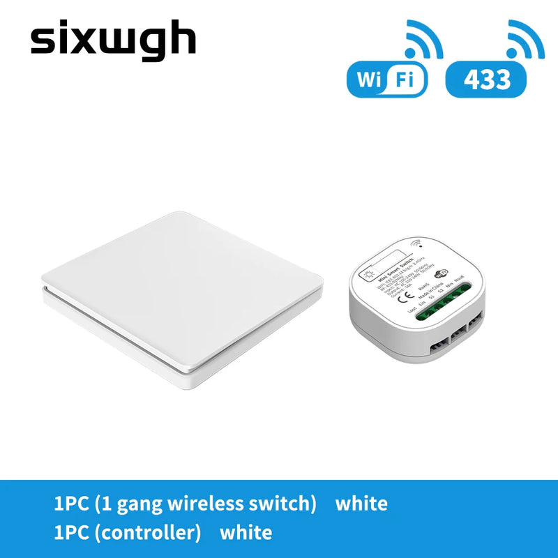 LVGESS 16A WIFI Switch Smart Home Tuya App Remote Control Smart Timer Switch No Battery Light Switch Work with Google Home Alexa