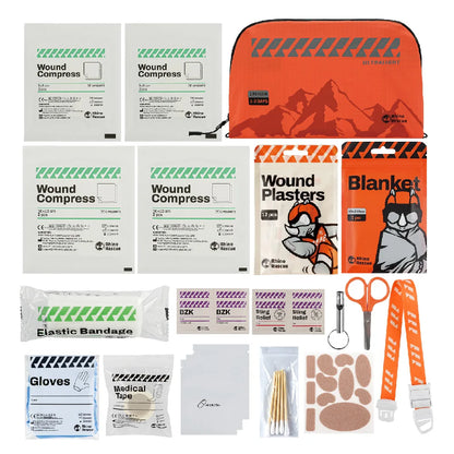 Rhino Rescue Portable Compact First Aid Kit Waterproof For Minor Cuts Scrapes Sprains Burns Ideal For Home Car Travel Camping