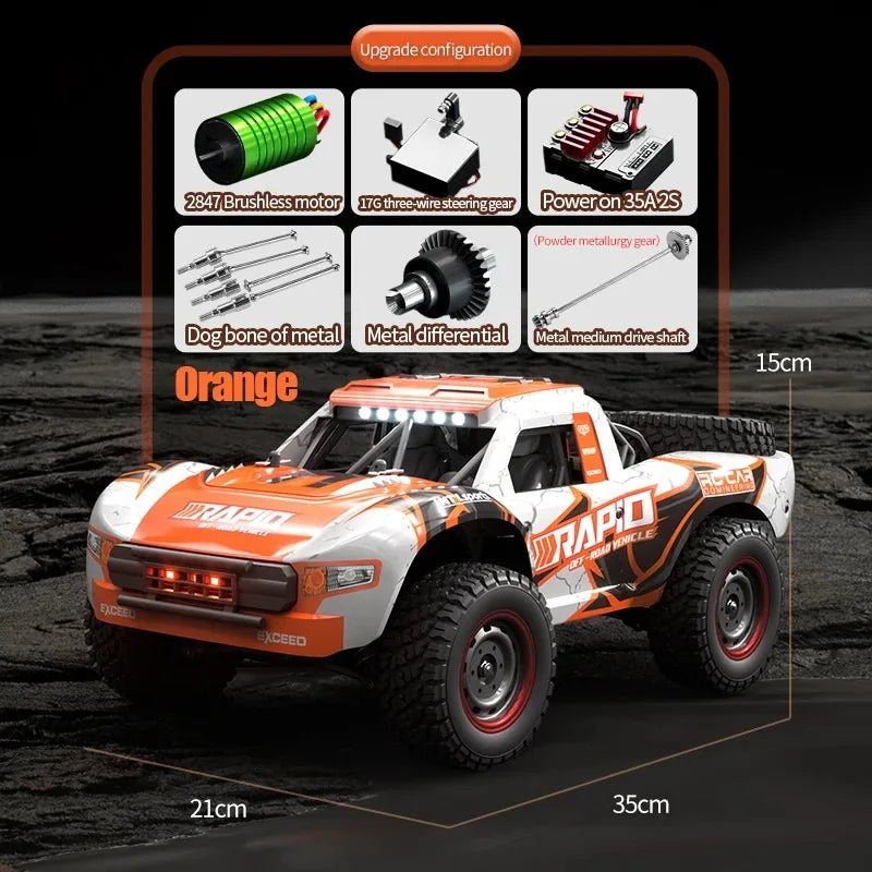 JJRC Q130 1:16 70KM/H 4WD RC Car with Light Brushless Motor Remote Control Cars High Speed Drift Monster Truck Adults Kids Toys
