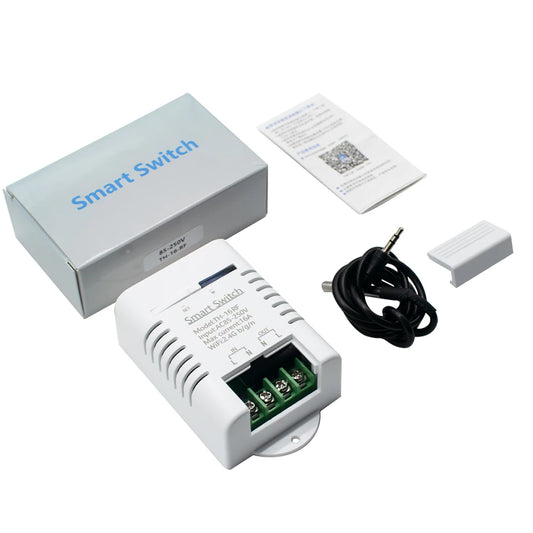 Wifi eWeLink TH16 Switch Temperature Humidity Monitor Meter With Sensor Cable Smart Home Automation Kit Alexa Echo Voice Control
