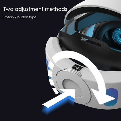 Head Strap Battery 6000mAh For Meta Quest 3/3S VR Headset Elite Strap Replacement Adjustable Enhanced Support Improve Comfort