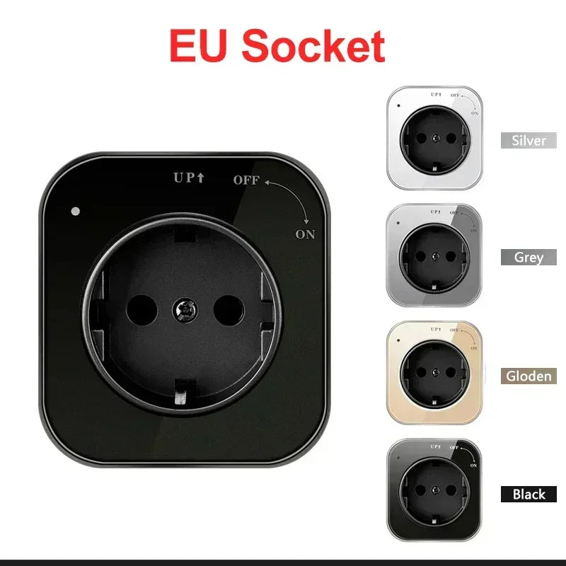 Power Movable Power Track Socket Appliances Popular US/UK/EU/FR Universal Outlets Wall Electrical Plug Adapter with USB/LED
