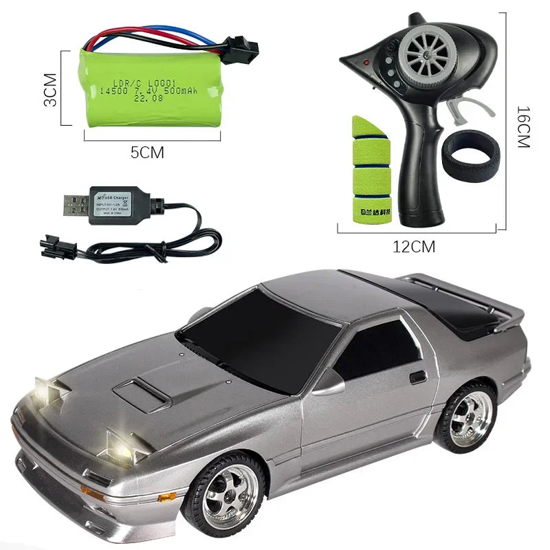 Hot 1:18 Adorable Mx-5 Miata Rx7 Rc Drift Car 2.4g Esp Gyro Flip-Up Light Full Scale Remote Control Toy Car Kid Adult Xmas Gift
