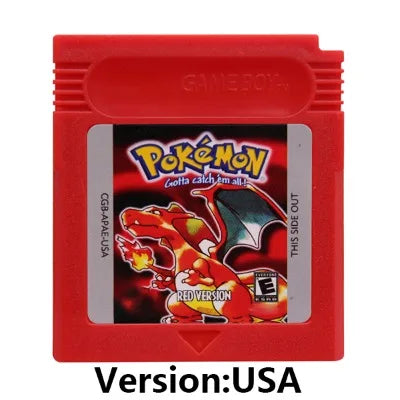 GBC 16-bit Game Video Game Cartridge Console Card Pokemon Red Blue Crystal Golden Green Silver Yellow with Multi-language