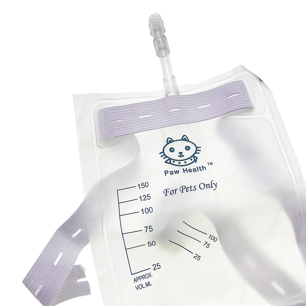 New Pet Dog Cat Urine Bag Collect 150ml 300ml Drainage Luer Lock Hanging Straps Disposable Attach To Cathter Clinic Supplies