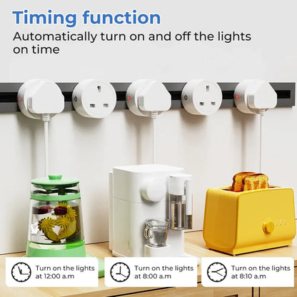 Tuya Zigbee Smart Socket UK Plug 16A Home Energy Monitor Power Outlet Adapter Smart Life Timing Voice Control for Alexa Google