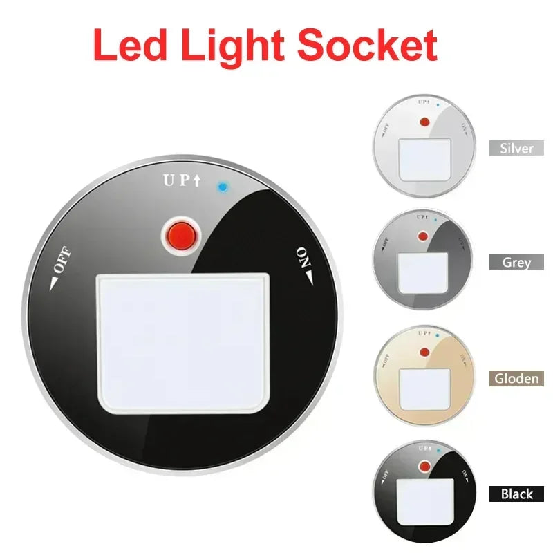 Power Movable Power Track Socket Appliances Popular US/UK/EU/FR Universal Outlets Wall Electrical Plug Adapter with USB/LED