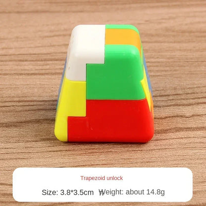 3D Puzzle Luban Lock Keychain Brain Teaser Game Magic Mini Cube Intellectual Children Educational Toys for Kids Adult Antistress