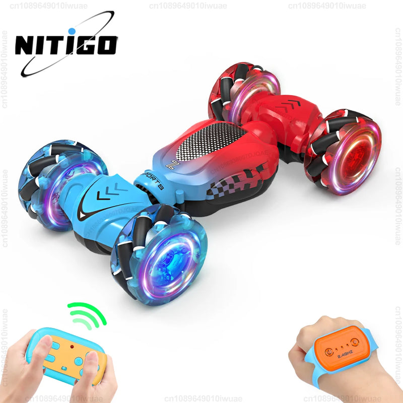 RC Stunt Car Toys for Kids Adults Boys Girl Double Sided Flip 2.4G Remote Control 360° Rotation Off Road Twist Drift RC Car Gift