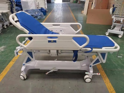 Factory Price Medical Patient Transfer Bed IV Pole Luxurious Hydraulic  Stretcher Cart